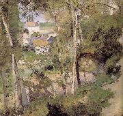 Camille Pissarro Forest path painting